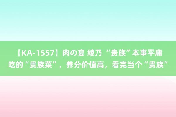 【KA-1557】肉の宴 綾乃 “贵族”本事平庸吃的“贵族菜”，养分价值高，看完当个“贵族”