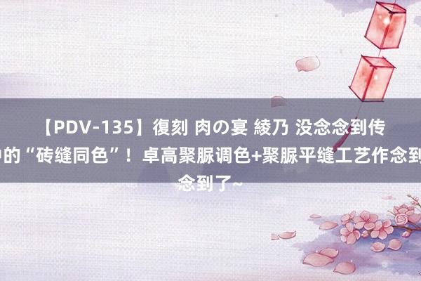 【PDV-135】復刻 肉の宴 綾乃 没念念到传奇中的“砖缝同色”！卓高聚脲调色+聚脲平缝工艺作念到了~