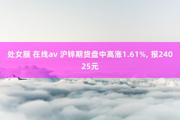 处女膜 在线av 沪锌期货盘中高涨1.61%， 报24025元