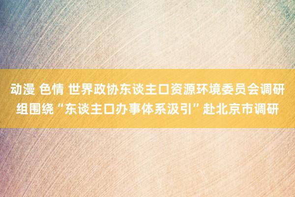 动漫 色情 世界政协东谈主口资源环境委员会调研组围绕“东谈主口办事体系汲引”赴北京市调研