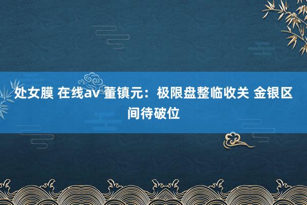 处女膜 在线av 董镇元：极限盘整临收关 金银区间待破位